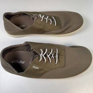 OluKai Nohea Moku Boat Shoe‎ Clay Tapa 10283-1020 Sneakers Mens Size 15 Medium
